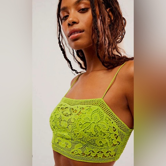BNWT Free People Neon Green Bralette XS - Picture 1 of 2